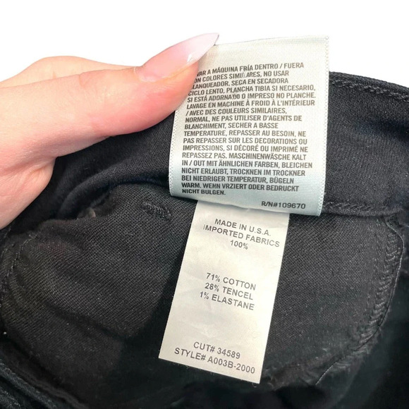 Agolde Sophie Skinny Jeans High Rise Distressed Moonstruck Wash Black Size 28 - Picture 12 of 12